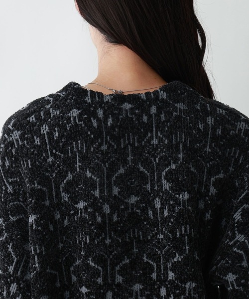 RAGEBLUE(レイジブルー)の「モールジャガードBIGカーディガン(カーディガン/ボレロ・レディース・ブラック/ホワイト/ピンク・FREE)」の19枚目の写真