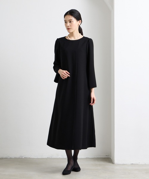 喪服・礼服】ウォッシャブル アシンメトリータックテントライン