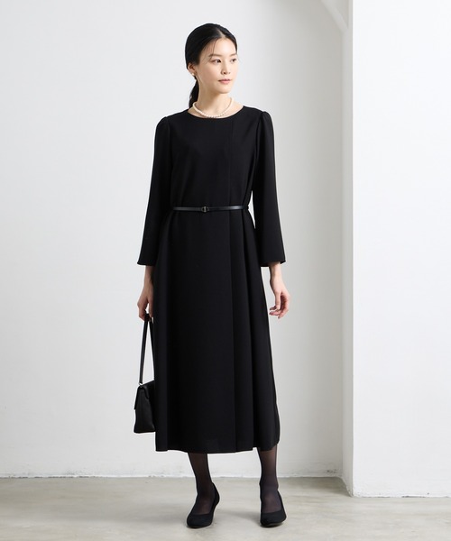 喪服・礼服】ウォッシャブル アシンメトリータックテントライン