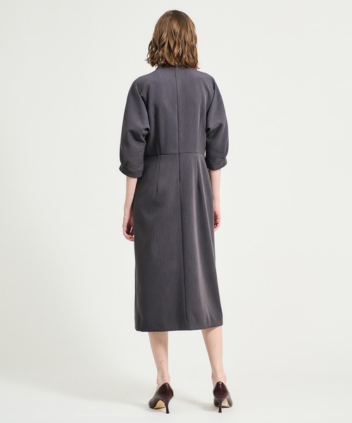 セール】ESTNATION / ツイストネック Iラインワンピース（ワンピース