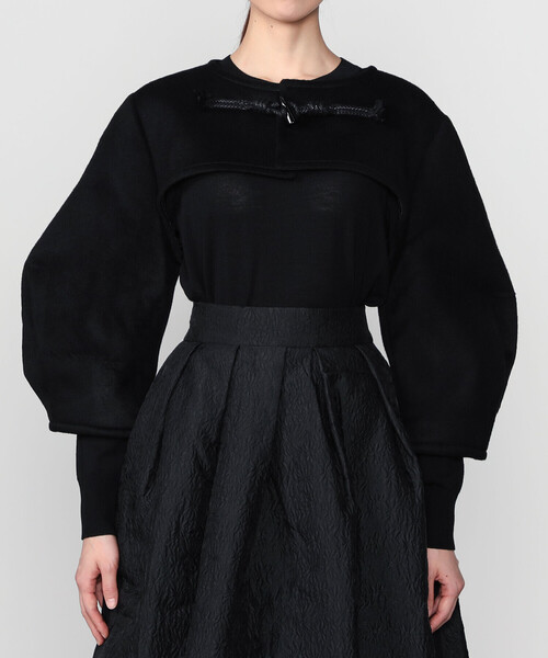 Bshop（ビショップ）の「eunoia | トグルボタン ショートボレロ WOMEN（その他アウター・レディース・ブラック・ONE）」の8枚目の写真