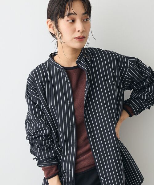 CRAFT STANDARD BOUTIQUE（クラフトスタンダードブティック）の「バイカラーパイピングプルオーバー（Tシャツ/カットソー・レディース・アイボリー/グレー/ブラウン・FREE）」の11枚目の写真