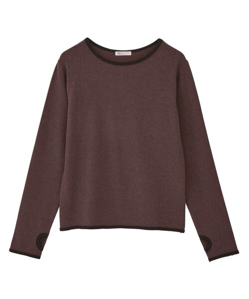 CRAFT STANDARD BOUTIQUE（クラフトスタンダードブティック）の「バイカラーパイピングプルオーバー（Tシャツ/カットソー・レディース・アイボリー/グレー/ブラウン・FREE）」の5枚目の写真