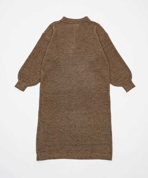 knit polo onepiece/ニットポロワンピース（ワンピース）｜OLUN