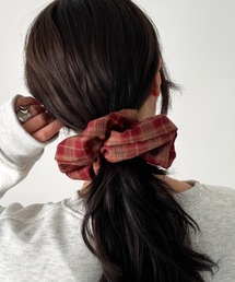 sowang（ソワン）の「チェック柄ボリュームシュシュ（シュシュ）」