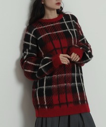 WEGO/シャギーパターンニットBIGプルオーバー