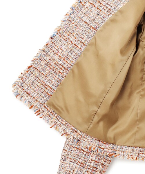 23区（ニジュウサンク）の「GIOLICAツイード ノーカラー ボタン ジャケット（その他アウター・レディース・ブラック系3/黄土色系3/ブルー系3・40/38）」の22枚目の写真