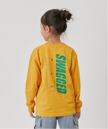 GLAZOS（グラソス）の「【SKIT0LY】【プチプラ】バック縦ロゴプリント長袖Tシャツ（Tシャツ/カットソー）」