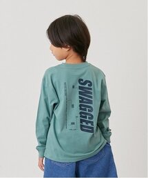 GLAZOS（グラソス）の「【SKIT0LY】【プチプラ】バック縦ロゴプリント長袖Tシャツ（Tシャツ/カットソー）」