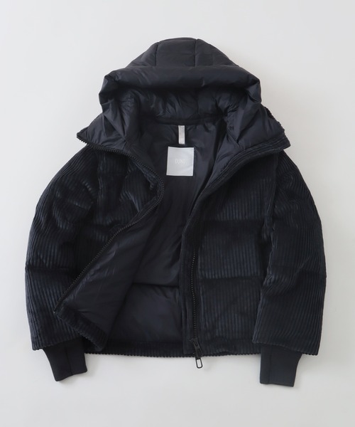 DUNO（デュノ）の「【DUNO/デュノ】LORA TURES / ローラ フード付き コーデュロイ ダウンジャケット（ダウンジャケット/コート・レディース・ブラック/アイボリー・38/40/42）」の11枚目の写真