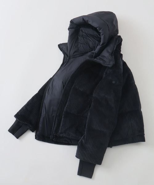 DUNO（デュノ）の「【DUNO/デュノ】LORA TURES / ローラ フード付き コーデュロイ ダウンジャケット（ダウンジャケット/コート・レディース・ブラック/アイボリー・38/40/42）」の12枚目の写真