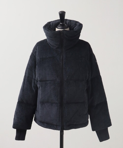 DUNO（デュノ）の「【DUNO/デュノ】LORA TURES / ローラ フード付き コーデュロイ ダウンジャケット（ダウンジャケット/コート・レディース・ブラック/アイボリー・38/40/42）」の3枚目の写真