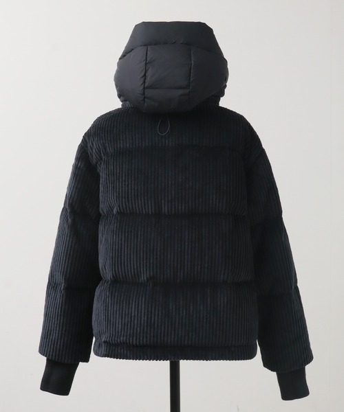 DUNO（デュノ）の「【DUNO/デュノ】LORA TURES / ローラ フード付き コーデュロイ ダウンジャケット（ダウンジャケット/コート・レディース・ブラック/アイボリー・38/40/42）」の6枚目の写真