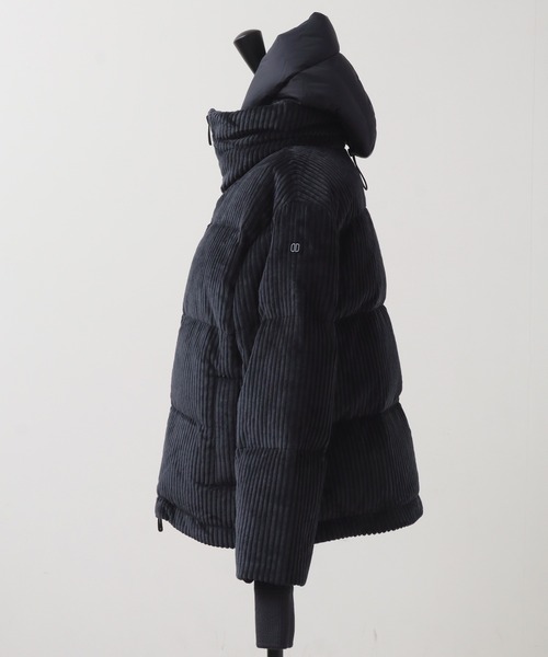DUNO（デュノ）の「【DUNO/デュノ】LORA TURES / ローラ フード付き コーデュロイ ダウンジャケット（ダウンジャケット/コート・レディース・ブラック/アイボリー・38/40/42）」の5枚目の写真
