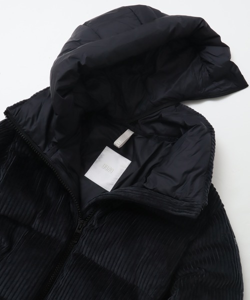 DUNO（デュノ）の「【DUNO/デュノ】LORA TURES / ローラ フード付き コーデュロイ ダウンジャケット（ダウンジャケット/コート・レディース・ブラック/アイボリー・38/40/42）」の13枚目の写真