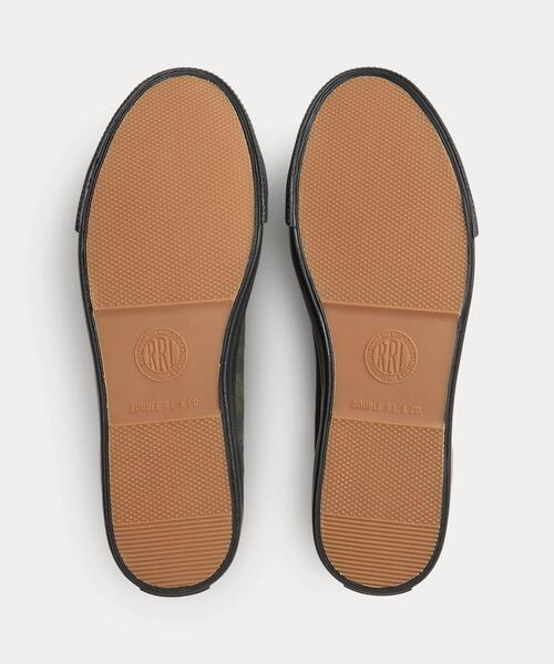 RRL（ダブル アール エル）の「チェックプリント オイルクロス スニーカー（スニーカー・メンズ・ネイビー系1・10D/11D/8D/9D/6D/7D）」の4枚目の写真