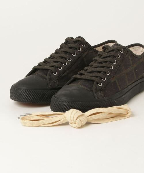 RRL（ダブル アール エル）の「チェックプリント オイルクロス スニーカー（スニーカー・メンズ・ネイビー系1・10D/11D/8D/9D/6D/7D）」の7枚目の写真