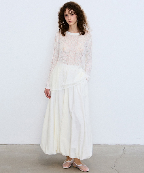 NICK&NICOLE(ニックアンドニコール)の「EMBROIDERY NET PULLOVER KNIT TOP_IVORY(ニット/セーター・レディース・その他・FREE)」の4枚目の写真