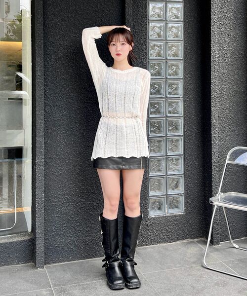 NICK&NICOLE(ニックアンドニコール)の「EMBROIDERY NET PULLOVER KNIT TOP_IVORY(ニット/セーター・レディース・その他・FREE)」の10枚目の写真