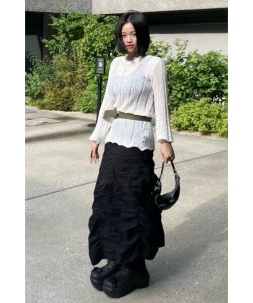 NICK&NICOLE(ニックアンドニコール)の「EMBROIDERY NET PULLOVER KNIT TOP_IVORY(ニット/セーター・レディース・その他・FREE)」の13枚目の写真