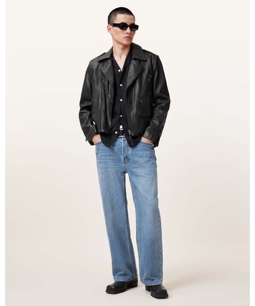 ALLSAINTS（オールセインツ）の「【レザーフェアノベルティ付】RONNET LEATHER BIKER JACKET | RONNET レザー バイカー ジャケット（ライダースジャケット・メンズ・ブラック・L/XS/M）」の4枚目の写真