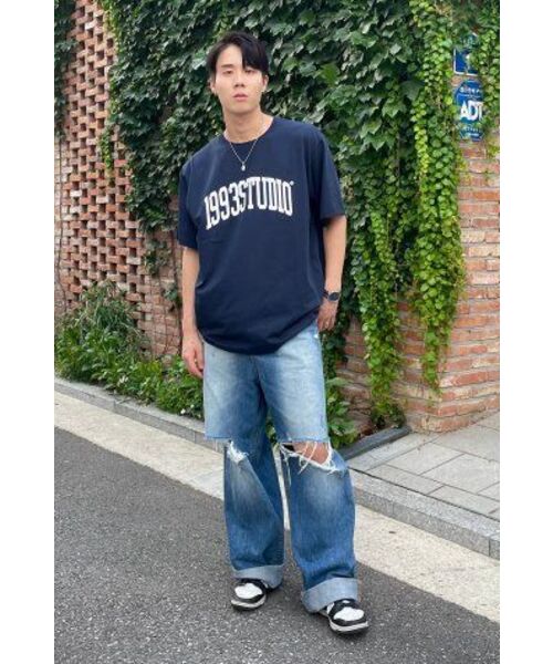 1993STUDIO（1993スタジオ）の「アセンティックアーチロゴTシャツ_ネイビー（Tシャツ/カットソー・レディース・その他・SMALL/MEDIUM/LARGE）」の9枚目の写真
