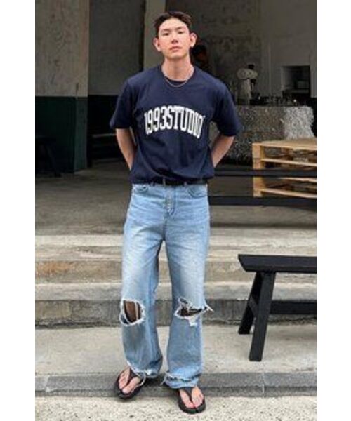 1993STUDIO（1993スタジオ）の「アセンティックアーチロゴTシャツ_ネイビー（Tシャツ/カットソー・レディース・その他・SMALL/MEDIUM/LARGE）」の14枚目の写真