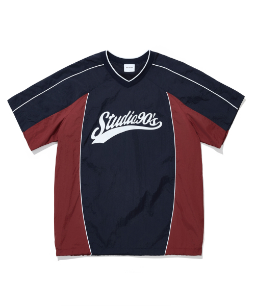 1993STUDIO(1993スタジオ)の「アセンティックナイロン半袖ピステ_ネイビー(Tシャツ/カットソー・メンズ・その他・LARGE/MEDIUM)」の1枚目の写真