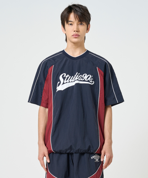 1993STUDIO(1993スタジオ)の「アセンティックナイロン半袖ピステ_ネイビー(Tシャツ/カットソー・メンズ・その他・LARGE/MEDIUM)」の3枚目の写真