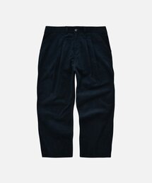 CORDUROY COMFORT TWO TUCK PANTS _ NAVY