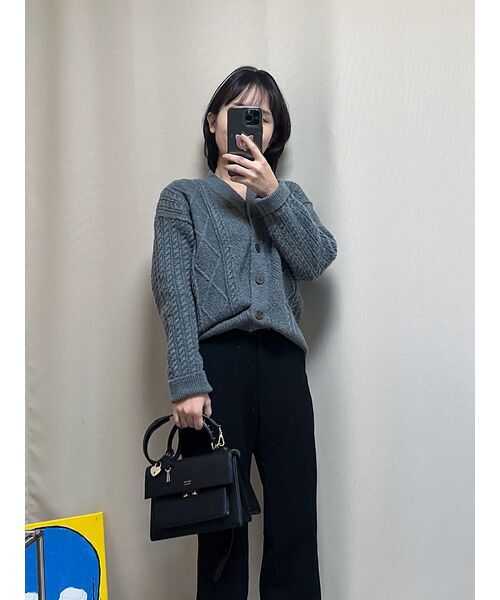 MUSINSA STANDARD WOMAN（ムシンサスタンダードウーマン）の「ウィメンズウエストバンドレスワイドスラックス[チャコールグレー]（スラックス・レディース・その他・25/26/27/28/29/34/32/30/31/24）」の11枚目の写真