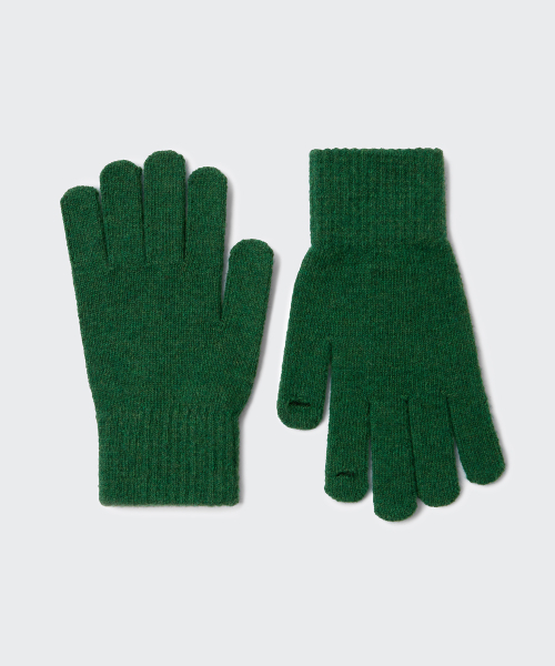 セール】フィンガーホールニットグローブ [グリーン]（手袋）｜MUSINSA