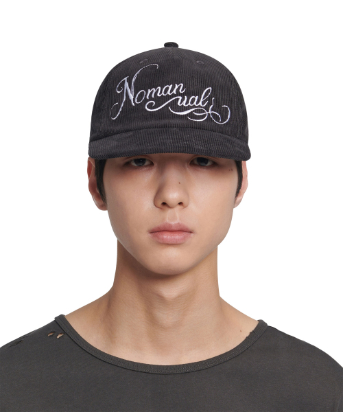 NOMANUAL(NOMANUAL)の「STEM CORDUROY BALL CAP - CHARCOAL(キャップ・レディース・その他・FREE)」の3枚目の写真