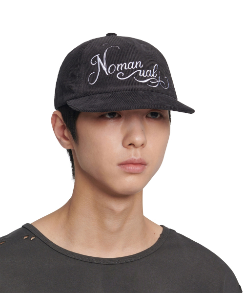 NOMANUAL(NOMANUAL)の「STEM CORDUROY BALL CAP - CHARCOAL(キャップ・レディース・その他・FREE)」の4枚目の写真