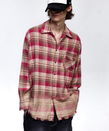 RSSC（アールエスエスシー）の「FRINGE DYED CHECK SHIRT - PINK（シャツ/ブラウス）」