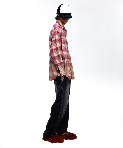 RSSC（アールエスエスシー）の「FRINGE DYED CHECK SHIRT - PINK（シャツ/ブラウス・レディース・その他・1/2）」の13枚目の写真
