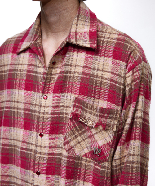 RSSC（アールエスエスシー）の「FRINGE DYED CHECK SHIRT - PINK（シャツ/ブラウス・レディース・その他・1/2）」の9枚目の写真