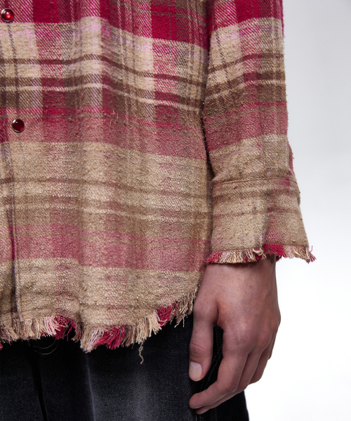 RSSC（アールエスエスシー）の「FRINGE DYED CHECK SHIRT - PINK（シャツ/ブラウス・レディース・その他・1/2）」の8枚目の写真