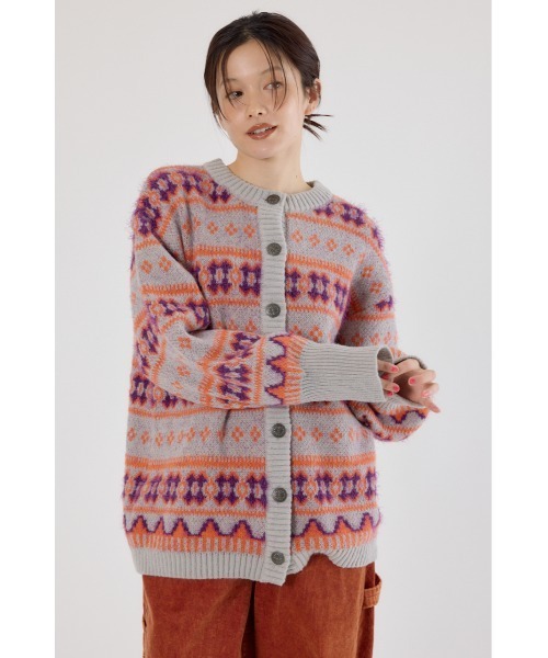 RODEO CROWNS WIDE BOWL（ロデオクラウンズワイドボウル）の「NEON NORDICニットカーディガン（カーディガン/ボレロ・レディース・ブラック系その他/グレー系その他/ブルー系その他・FREE）」の14枚目の写真