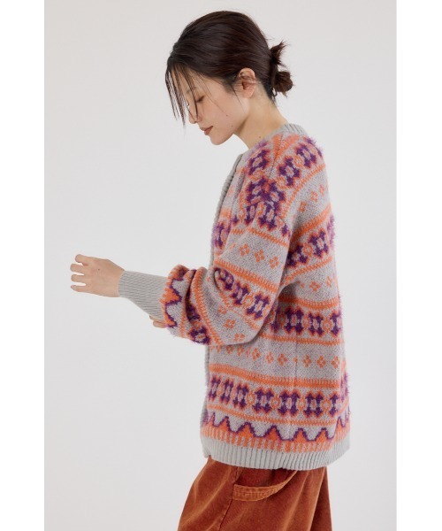 RODEO CROWNS WIDE BOWL（ロデオクラウンズワイドボウル）の「NEON NORDICニットカーディガン（カーディガン/ボレロ・レディース・ブラック系その他/グレー系その他/ブルー系その他・FREE）」の15枚目の写真