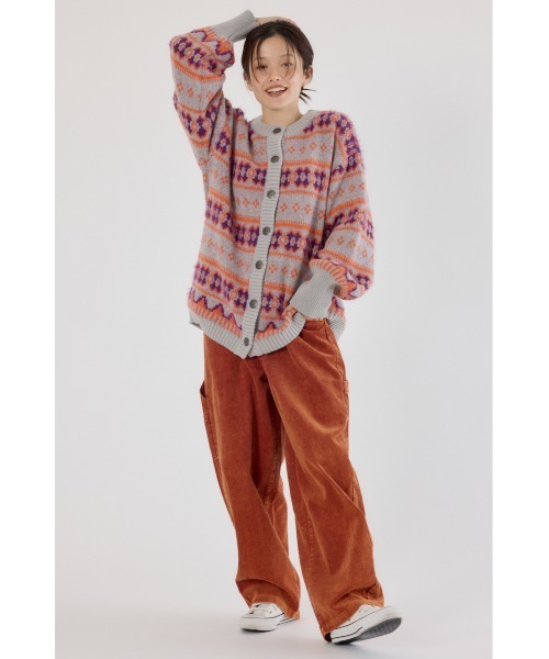 RODEO CROWNS WIDE BOWL（ロデオクラウンズワイドボウル）の「NEON NORDICニットカーディガン（カーディガン/ボレロ・レディース・ブラック系その他/グレー系その他/ブルー系その他・FREE）」の17枚目の写真