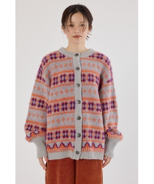 RODEO CROWNS WIDE BOWL（ロデオクラウンズワイドボウル）の「NEON NORDICニットカーディガン（カーディガン/ボレロ・レディース・ブラック系その他/グレー系その他/ブルー系その他・FREE）」の19枚目の写真