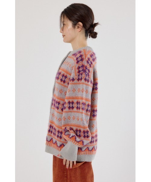 RODEO CROWNS WIDE BOWL（ロデオクラウンズワイドボウル）の「NEON NORDICニットカーディガン（カーディガン/ボレロ・レディース・ブラック系その他/グレー系その他/ブルー系その他・FREE）」の20枚目の写真