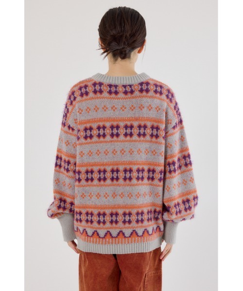 RODEO CROWNS WIDE BOWL（ロデオクラウンズワイドボウル）の「NEON NORDICニットカーディガン（カーディガン/ボレロ・レディース・ブラック系その他/グレー系その他/ブルー系その他・FREE）」の21枚目の写真