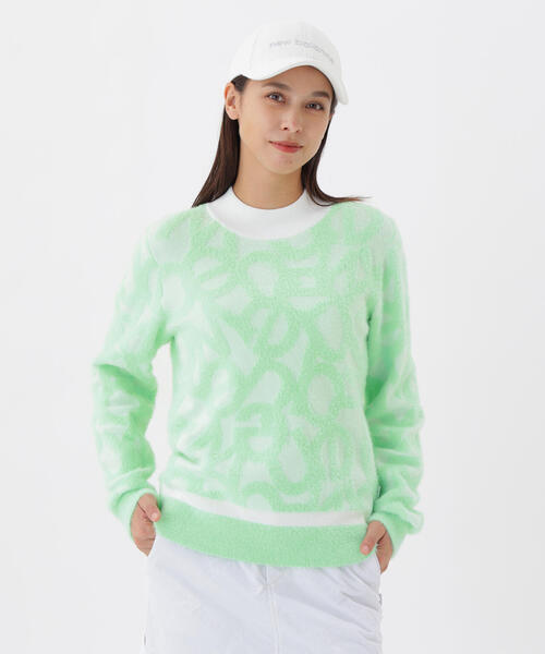セール】【new balance golf】フローティングロゴ ハイネック ニット