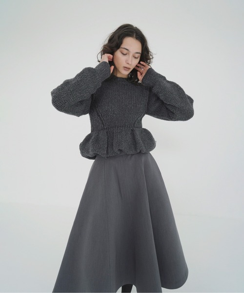 PEPLUM HAND KNIT TOPS（ニット/セーター）｜CLANE（クラネ）の