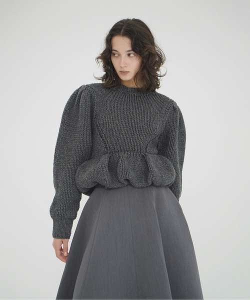 PEPLUM HAND KNIT TOPS（ニット/セーター）｜CLANE（クラネ）の