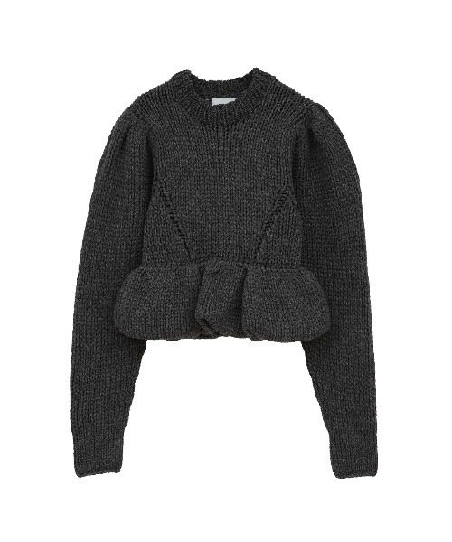 PEPLUM HAND KNIT TOPS（ニット/セーター）｜CLANE（クラネ）の