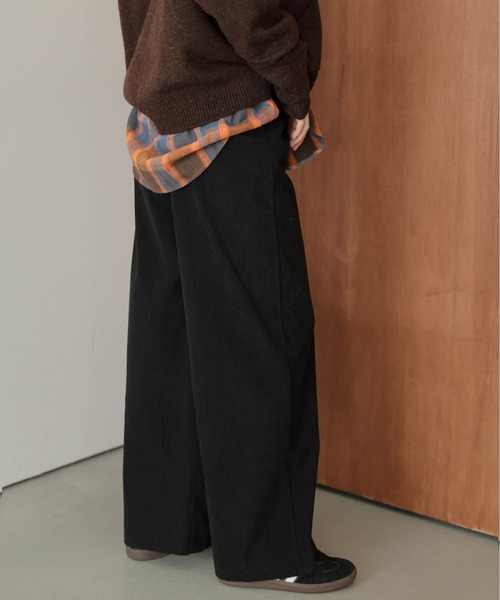La-gemme(ラジェム)の「コーデュロイ ワイドパンツ(その他パンツ・レディース・カーキ/ブラック/ブラウン/ベージュ・M/L)」の8枚目の写真