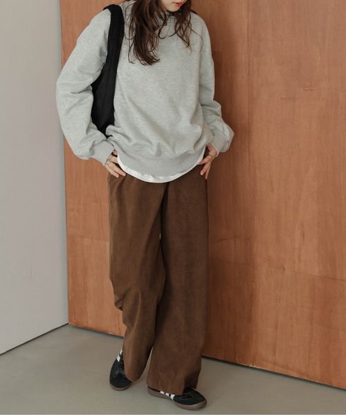 La-gemme(ラジェム)の「コーデュロイ ワイドパンツ(その他パンツ・レディース・カーキ/ブラック/ブラウン/ベージュ・M/L)」の11枚目の写真